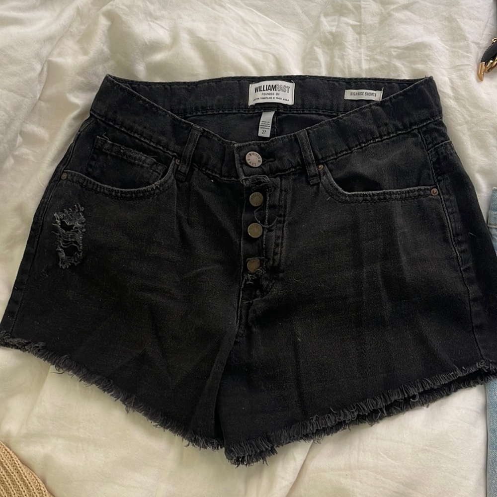 Black Jean Shorts